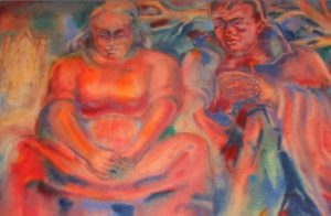 Aquarelle von Karl Blessing - Zerstörtes Paderborn